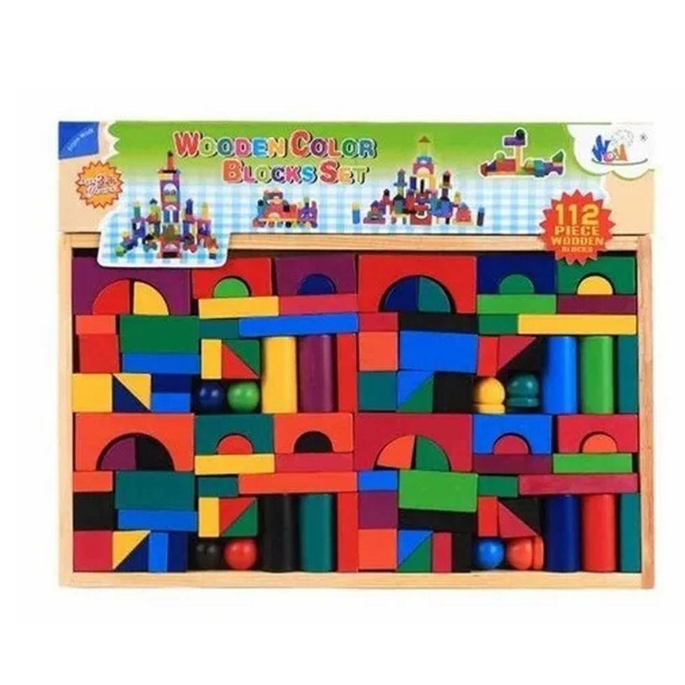 Bloques de Madera Educativos (112 pzs)